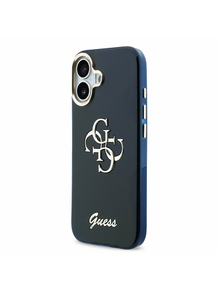 Guess Guess IML 4G Script Metal Logo Rückseite für iPhone 17 Blue