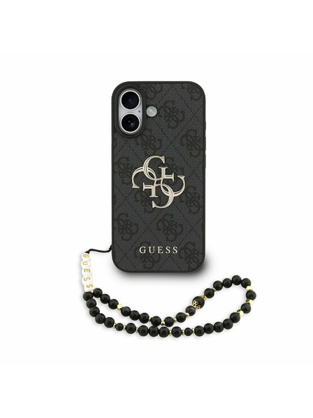 Guess Guess PU 4G Metal Logo Strap Rückseite für iPhone 17 Black