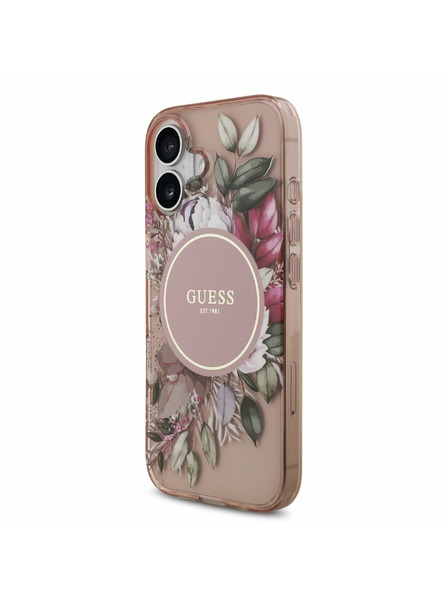 Guess Guess IML Flowers Strap MagSafe Rückseite für iPhone 17 Pink