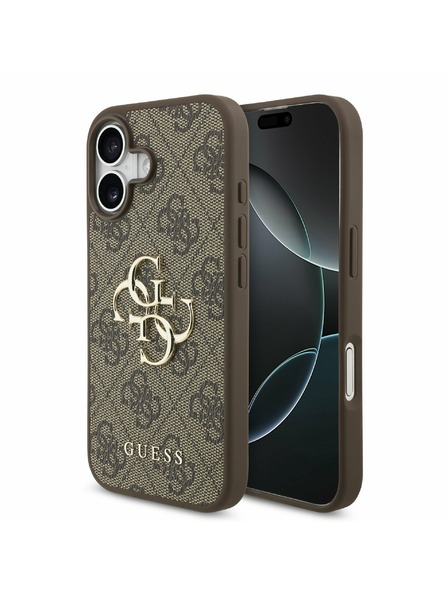 Guess Guess PU 4G Metal Logo Rückseite für iPhone 17 Brown