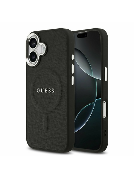 Guess Guess PU Saffiano MagSafe Rückseite für iPhone 17 Black