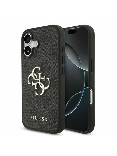 Guess Guess PU 4G Metal Logo Rückseite für iPhone 17 Grey