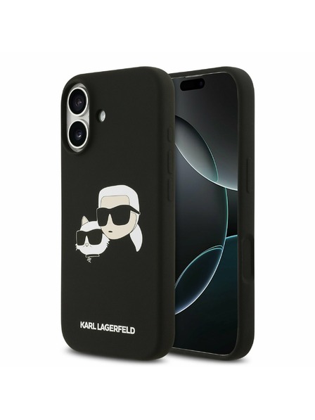 Karl Lagerfeld Karl Lagerfeld Liquid Silikon Double Heads MagSafe Rückseite für iPhone 17 Black
