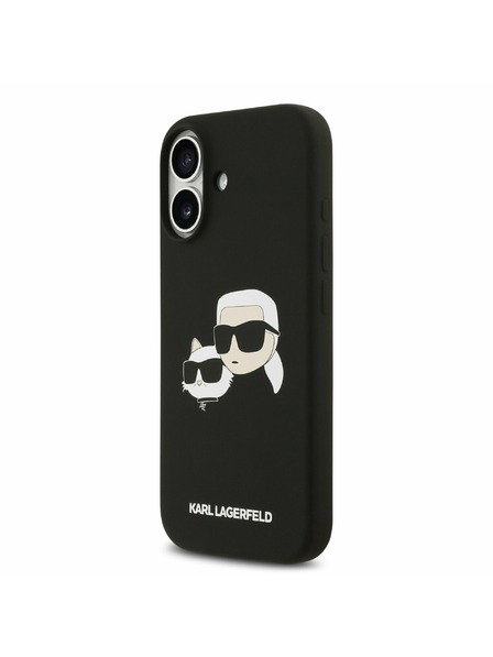 Karl Lagerfeld Karl Lagerfeld Liquid Silikon Double Heads MagSafe Rückseite für iPhone 17 Black