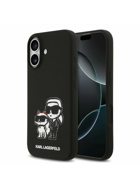 Karl Lagerfeld Karl Lagerfeld Liquid Silikon K&CH Sketch MagSafe Rückseite für iPhone 17 Black