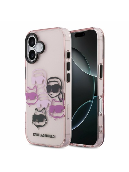 Karl Lagerfeld Karl Lagerfeld IML Multi K&CH Heads Rückseite für iPhone 17 Pink