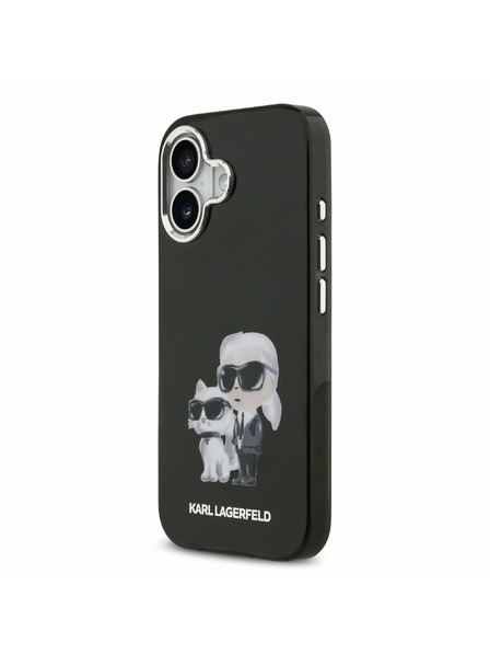 Karl Lagerfeld Karl Lagerfeld IML Aquarelle Karl and Choupette Rückseite für iPhone 17 Black