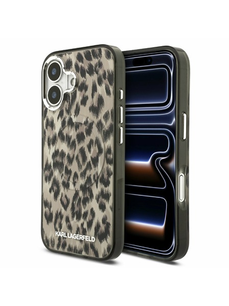 Karl Lagerfeld Karl Lagerfeld IML Leopard MagSafe Rückseite für iPhone 17 Brown