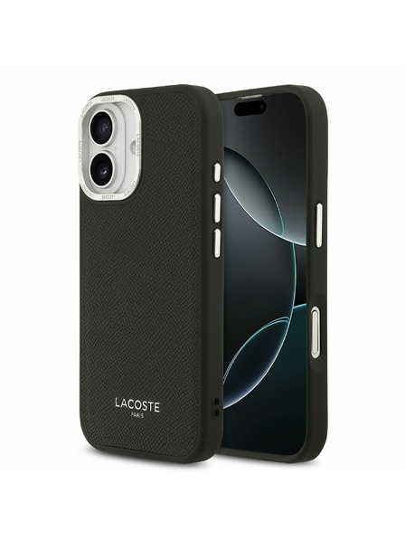 Lacoste Lacoste PU Leder Champs Elysees MagSafe Rückseite für iPhone 17 Black