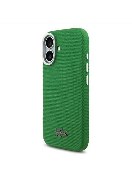 Lacoste Lacoste PVC Iconic Petit Pique Metal Logo MagSafe Rückseite für iPhone 17 Green