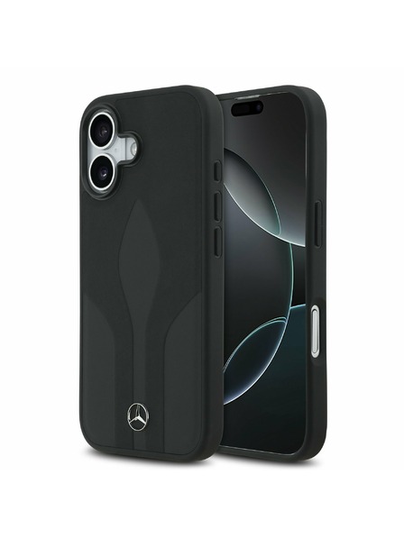 Mercedes Mercedes Leder The Move MagSafe Rückseite für iPhone 17 Black