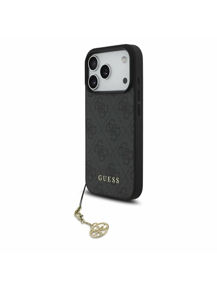 Guess Guess 4G Charm MagSafe Rückenschale für iPhone 17 Pro Tone on Tone Grau