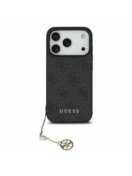Guess Guess 4G Charm MagSafe Rückenschale für iPhone 17 Pro Tone on Tone Grau