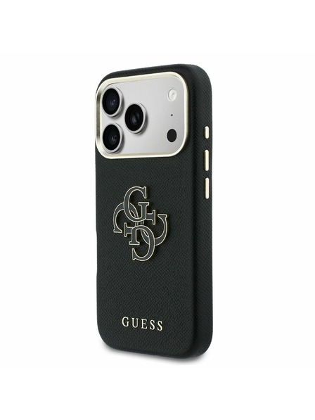 Guess Guess PU Resin Logo Rückenschale für iPhone 17 Pro Schwarz