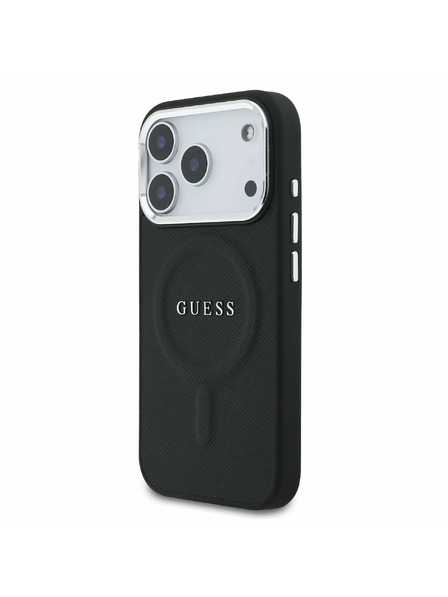 Guess Guess PU Saffiano MagSafe Rückenschale für iPhone 17 Pro Schwarz