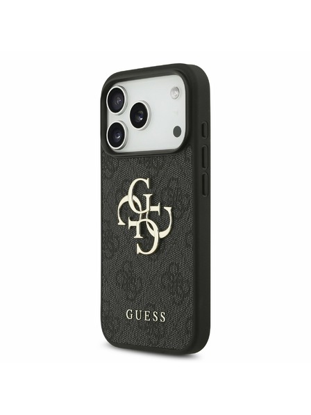 Guess Guess PU 4G Metal Logo Rückenschale für iPhone 17 Pro Grau