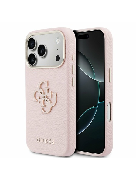 Guess Guess PU Resin Logo Rückseite für iPhone 17 Pro Pink