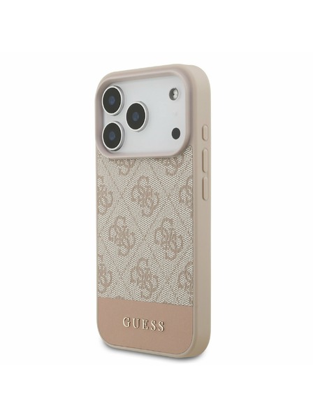 Guess Guess PU 4G Stripe Rückseite für iPhone 17 Pro Pink