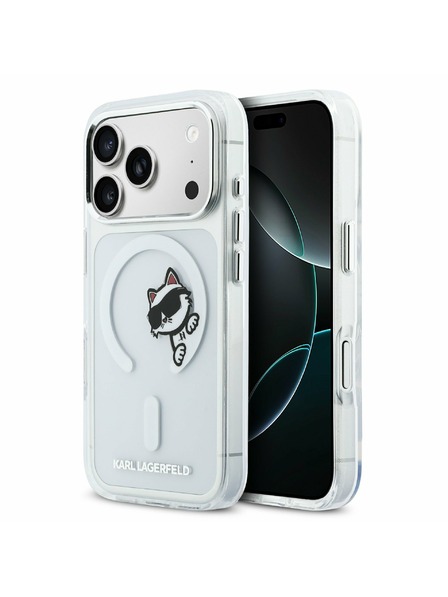 Karl Lagerfeld Karl Lagerfeld IML Choupette Peekaboo MagSafe Rückseite für iPhone 17 Pro Transparent