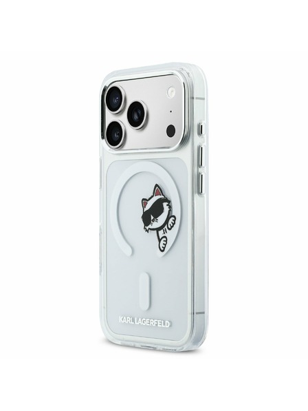 Karl Lagerfeld Karl Lagerfeld IML Choupette Peekaboo MagSafe Rückseite für iPhone 17 Pro Transparent