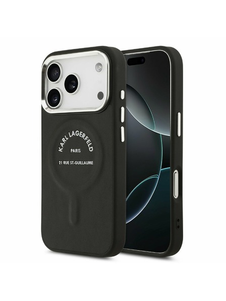 Karl Lagerfeld Karl Lagerfeld PU RSG Logo MagSafe Rückseite für iPhone 17 Pro Schwarz