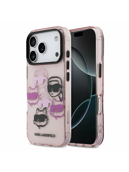 Karl Lagerfeld Karl Lagerfeld IML Multi K&CH Heads Rückseite für iPhone 17 Pro Pink