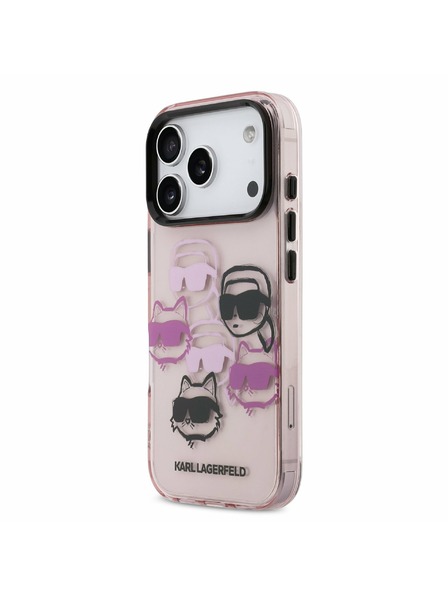 Karl Lagerfeld Karl Lagerfeld IML Multi K&CH Heads Rückseite für iPhone 17 Pro Pink