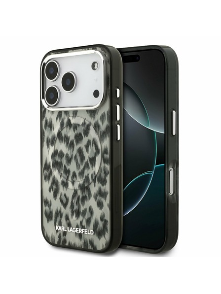 Karl Lagerfeld Karl Lagerfeld IML Leopard MagSafe Rückseite für iPhone 17 Pro Braun