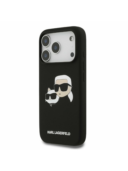 Karl Lagerfeld Karl Lagerfeld Liquid Silicone Double Heads MagSafe Rückseite für iPhone 17 Pro Schwarz