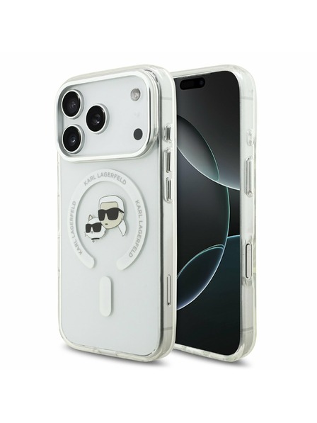 Karl Lagerfeld Karl Lagerfeld IML K&CH Heads Metal Frame MagSafe Rückseite für iPhone 17 Pro Transparent