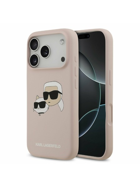 Karl Lagerfeld Karl Lagerfeld Liquid Silicone Double Heads MagSafe Rückseite für iPhone 17 Pro Pink