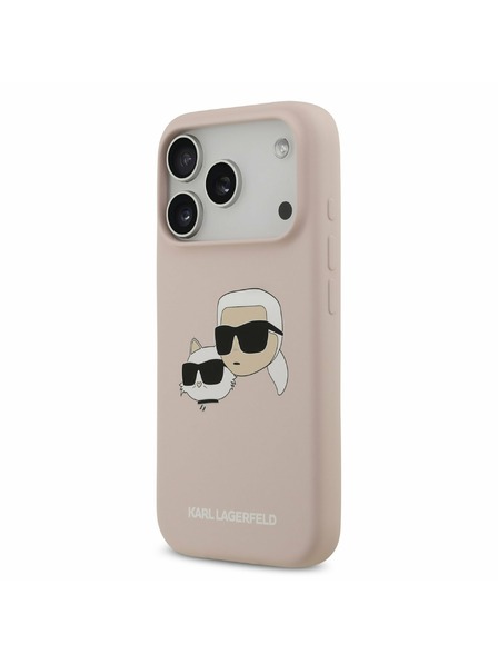 Karl Lagerfeld Karl Lagerfeld Liquid Silicone Double Heads MagSafe Rückseite für iPhone 17 Pro Pink