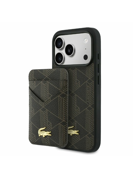 Lacoste Lacoste PVC Blend MagSafe Rückseite + Geldbörse für iPhone 17 Pro Brown