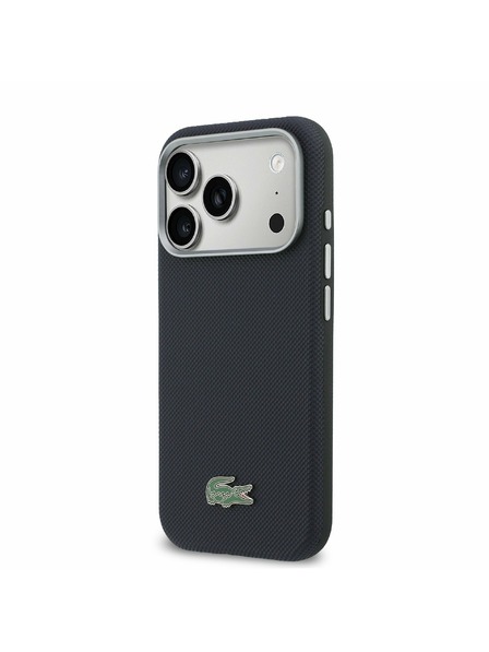 Lacoste Lacoste PVC Petit Pique Semi Wrap MagSafe Hülle für iPhone 17 Pro Navy