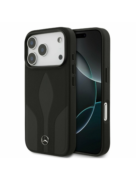 Mercedes Mercedes Leather The Move MagSafe Rückseite für iPhone 17 Pro Black