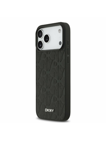 DKNY DKNY PU Leather Grid Pattern Magsafe Rückseite für iPhone 17 Pro Max Black