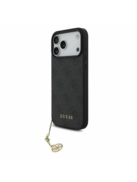 Guess Guess 4G Charm MagSafe Rückseitenschutz für iPhone 17 Pro Max Tone on Tone Grau