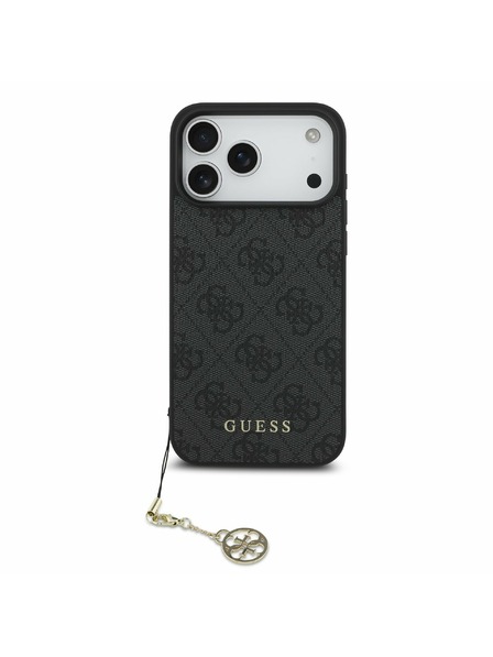 Guess Guess 4G Charm MagSafe Rückseitenschutz für iPhone 17 Pro Max Tone on Tone Grau