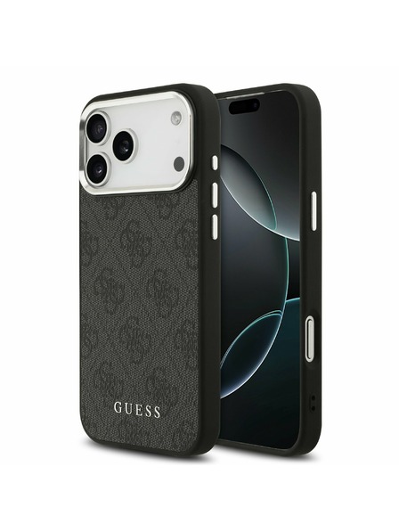 Guess Guess 4G MagSafe Rückseitenschutz für iPhone 17 Pro Max Schwarz
