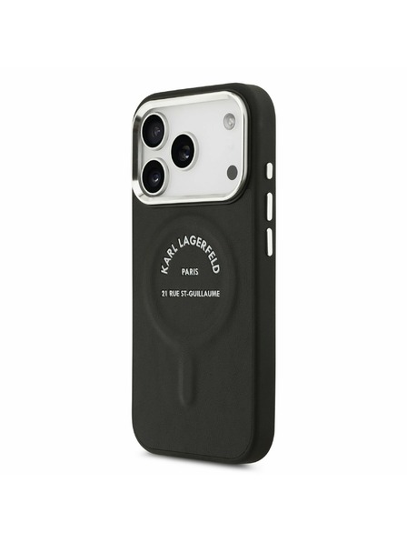 Karl Lagerfeld Karl Lagerfeld PU RSG Logo MagSafe Rückseitenschutz für iPhone 17 Pro Max Schwarz