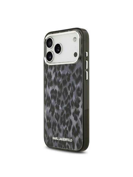 Karl Lagerfeld Karl Lagerfeld IML Leopard MagSafe Rückseitenschutz für iPhone 17 Pro Max Grau