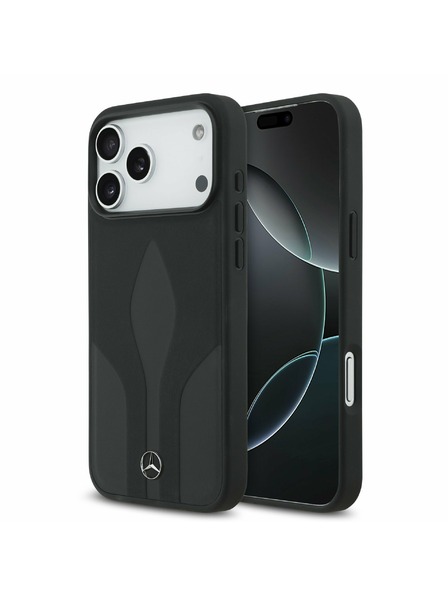 Mercedes Mercedes Leather The Move MagSafe Rückseitenschutz für iPhone 17 Pro Max Schwarz