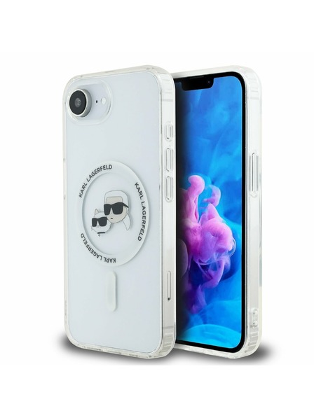 Karl Lagerfeld Karl Lagerfeld IML K&CH Heads Metal Frame MagSafe Rückseitenschutz für iPhone 16e/17e Transparent