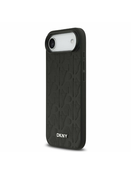 DKNY DKNY PU Leather Grid Pattern Magsafe Rückseitenschutz für iPhone Air Schwarz