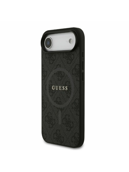 Guess Guess PU Leather 4G Colored Ring MagSafe Rückseitenschutz für iPhone Air Schwarz