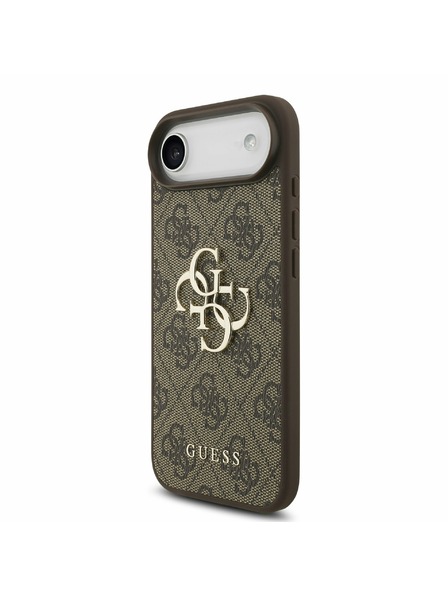 Guess Guess PU 4G Metal Logo Rückseitenschutz für iPhone Air Braun