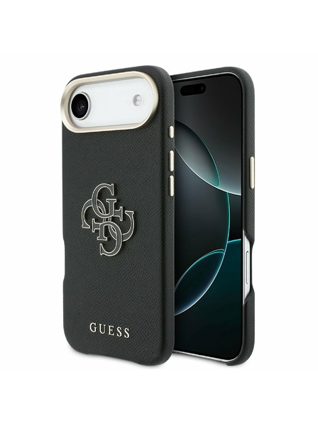 Guess Guess PU Resin Logo Rückseitenschutz für iPhone Air Schwarz