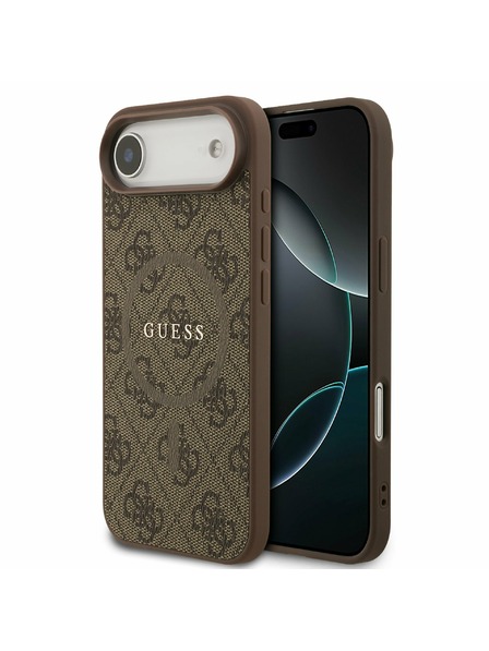 Guess Guess PU Leather 4G Colored Ring MagSafe Rückseitenschutz für iPhone Air Braun