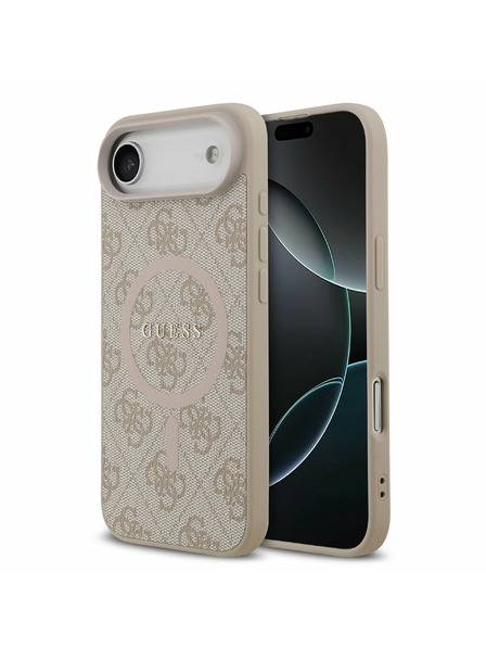 Guess Guess PU Leder 4G Colored Ring MagSafe Rückseitenschutz für iPhone Air Rosa