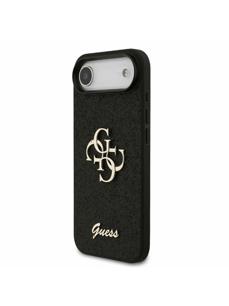 Guess Guess PU Fixed Glitter 4G Metal Logo Rückseitenschutz für iPhone Air Schwarz